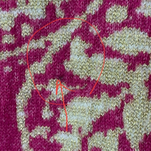 NWT! Anthropologie Autres Filles Metallic Paisley Crewneck Sweater - Picture 8 of 8